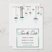 Elegant Sla de uitnodiging voor de datum op (Voorkant)