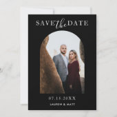 Elegant Sla het Lijst van de Datumfotoboog eenvoud Save The Date (Voorkant)