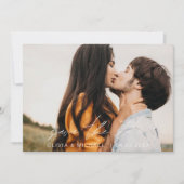 Elegant slaat de datum met handgeschreven fotomini kaart (Voorkant)