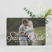 Elegant slaat de datum op | Fotokaart Save The Date (Staand voorkant)