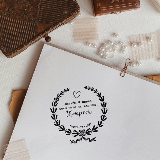 Elegant slaat de datum op rubberstempel