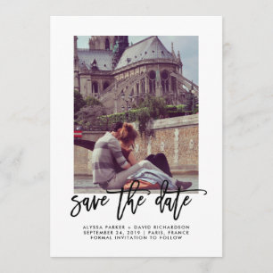 Elegant slaat de datum op Typografie en foto Save The Date