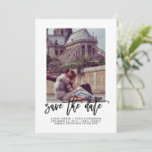 Elegant slaat de datum op | Typografie en foto Save The Date (Staand voorkant)