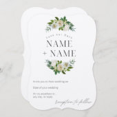 Elegant slaat de datum van de trouwuitnodiging kaa kaart (Voorkant / Achterkant)