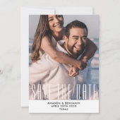 Elegant slaat de datum van QR-code op het huwelijk Save The Date (Voorkant)