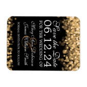 Elegant slaat de datum waarop de goudlampjes brand magneet (Horizontaal)