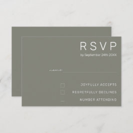 Elegant slagschip grijs minimumhuwelijk kaart