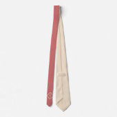 Elegant & Slank Indische Rode Monogram Necktie Stropdas (Achterkant)