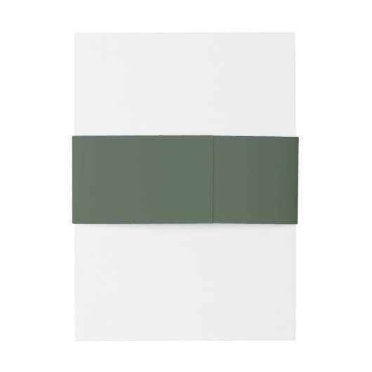 Elegant Slant Script Donker Groen Monogram Bruilof Uitnodigingen Wikkel (Achterkant Voorbeeld)