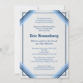 Elegant Slanted Lines Bar Mitzvah Uitnodiging (Voorkant)