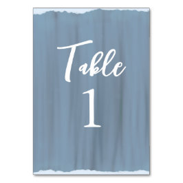 Elegant Slate Blue Faux Glass Painted Wedding Kaart