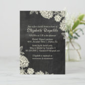 Elegant Slate Bridal Shower Invitations Kaart (Staand voorkant)