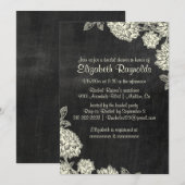 Elegant Slate Bridal Shower Invitations Kaart (Voorkant / Achterkant)