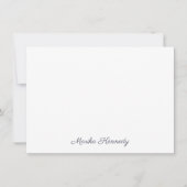 Elegant Slate Grey Script Diamond Signature Notitiekaartje (Voorkant)