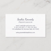 Elegant Slate Grey Script Professional Monogram Visitekaartje (Achterkant)