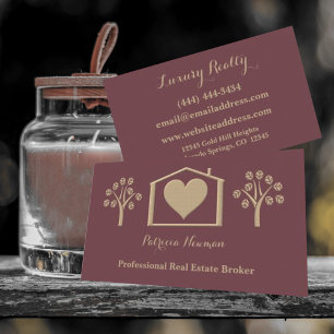 Elegant Slate Pro Real Estate Broker Visitekaartje