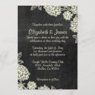 Elegant Slate Wedding Invitations Kaart