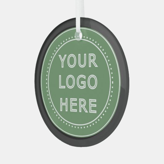 Elegant & Sleek Black QR Code Glas Ornament (Voorkant links)