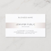 Elegant Sleek Faux Silver Plain Luxe Moderne Chic Visitekaartje (Voorkant)