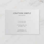 Elegant Sleek Plain Silver Glamor Trendy Luxury Visitekaartje (Voorkant)