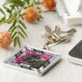 Elegant sleutelhanger van de douanefactfoto met na (Zijkant)