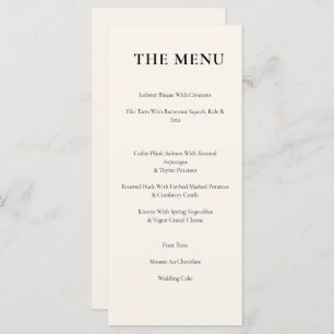 Elegant Slim  Citrus Fruit Wedding Menu