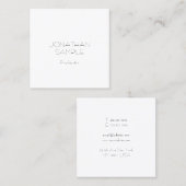 Elegant slim vierkant design luxe modern vierkante visitekaartje (Voorkant / Achterkant)