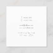 Elegant slim vierkant design luxe modern vierkante visitekaartje (Achterkant)