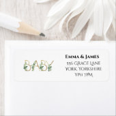 Elegant Slogan Baby shower Adres label (Insitu)
