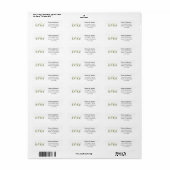 Elegant Slogan Baby shower Adres label (Full Sheet)