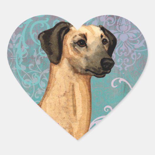 Elegant Sloughi Hart Sticker (Voorkant)