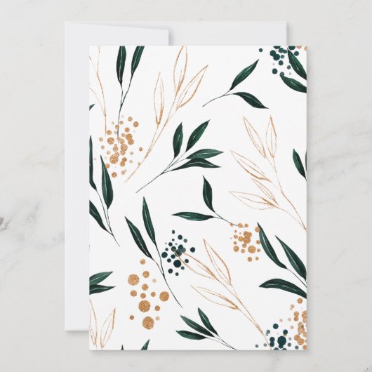 Elegant Smaakvol Bloemen Leven Viering Begrafenis Kaart (Achterkant)