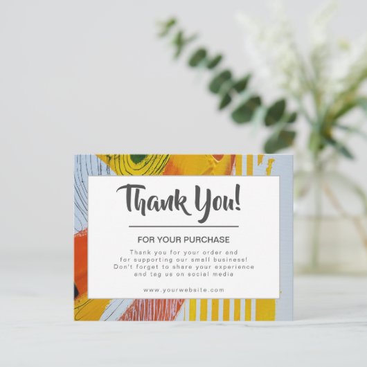 Elegant Small Business Hartelijk dank voor uw cred Briefkaart