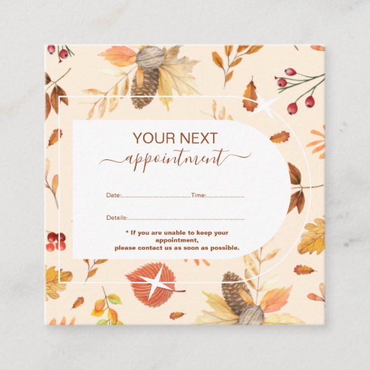 Elegant Small Business Owner Appointment Card Afsprakenkaartje (Voorkant)