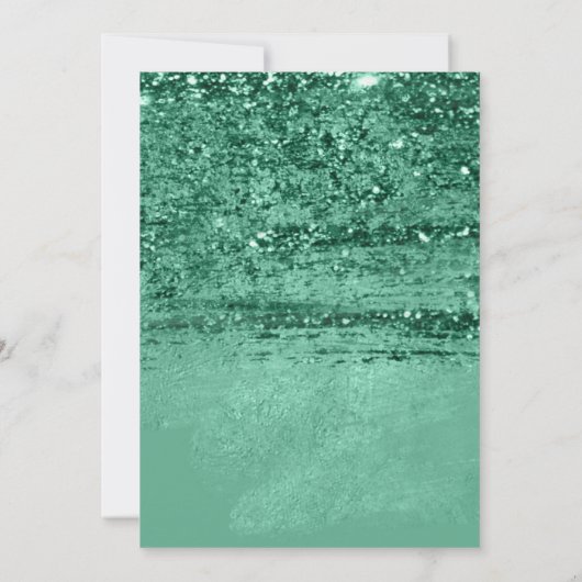 Elegant Smaragd Bloemen Victoriaans Vrijgezellenfe Kaart (Achterkant)