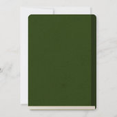 Elegant Smaragd Groen Bloemenboek Hoesje Bruiloft Kaart (Achterkant)