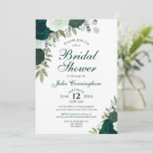 Elegant Smaragd Groen Boho Bloemen Vrijgezellenfee Kaart (Staand voorkant)