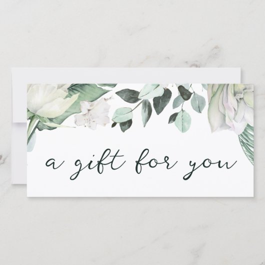 Elegant Smaragd groen cadeaubon (Voorkant)