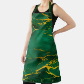Elegant Smaragd Groen en Goud Marmer Schort (Insitu)