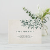 Elegant Smaragd groen groen sparen de datum (Staand voorkant)