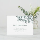 Elegant Smaragd groen groen sparen de datum (Staand voorkant)