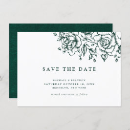 Elegant Smaragd groen groen sparen de datum