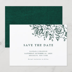 Elegant Smaragd groen groen sparen de datum