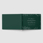 Elegant Smaragd Groen Modern Rustiek Blad Bruiloft Gastenboek (Volledig)