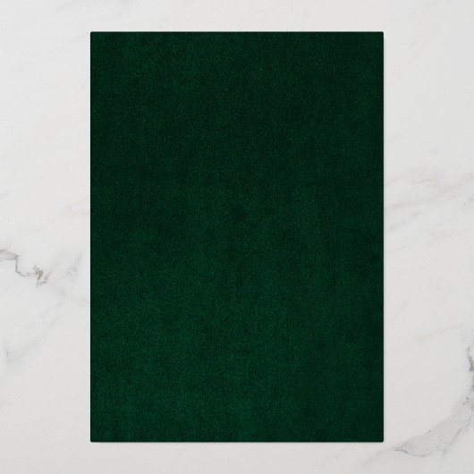 Elegant Smaragd Groen Quinceañera Save The Date Folie Uitnodiging (Achterkant)