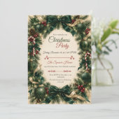 Elegant Smaragd Kerstfeest Kaart (Staand voorkant)