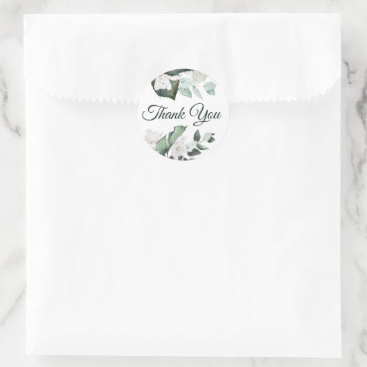 Elegant smaragdgroen dank u sticker (Tas)