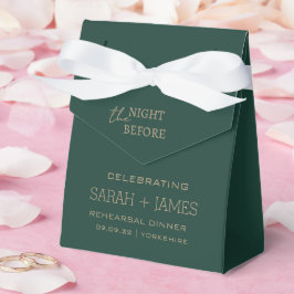 Elegant smaragdgroen de nacht voor de bruiloft bedankdoosjes