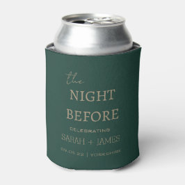 Elegant smaragdgroen de nacht voor de bruiloft blikjeskoeler