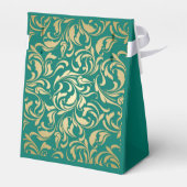 Elegant smaragdgroen en gouden Afstuderen Bedankdoosjes (Achterkant)